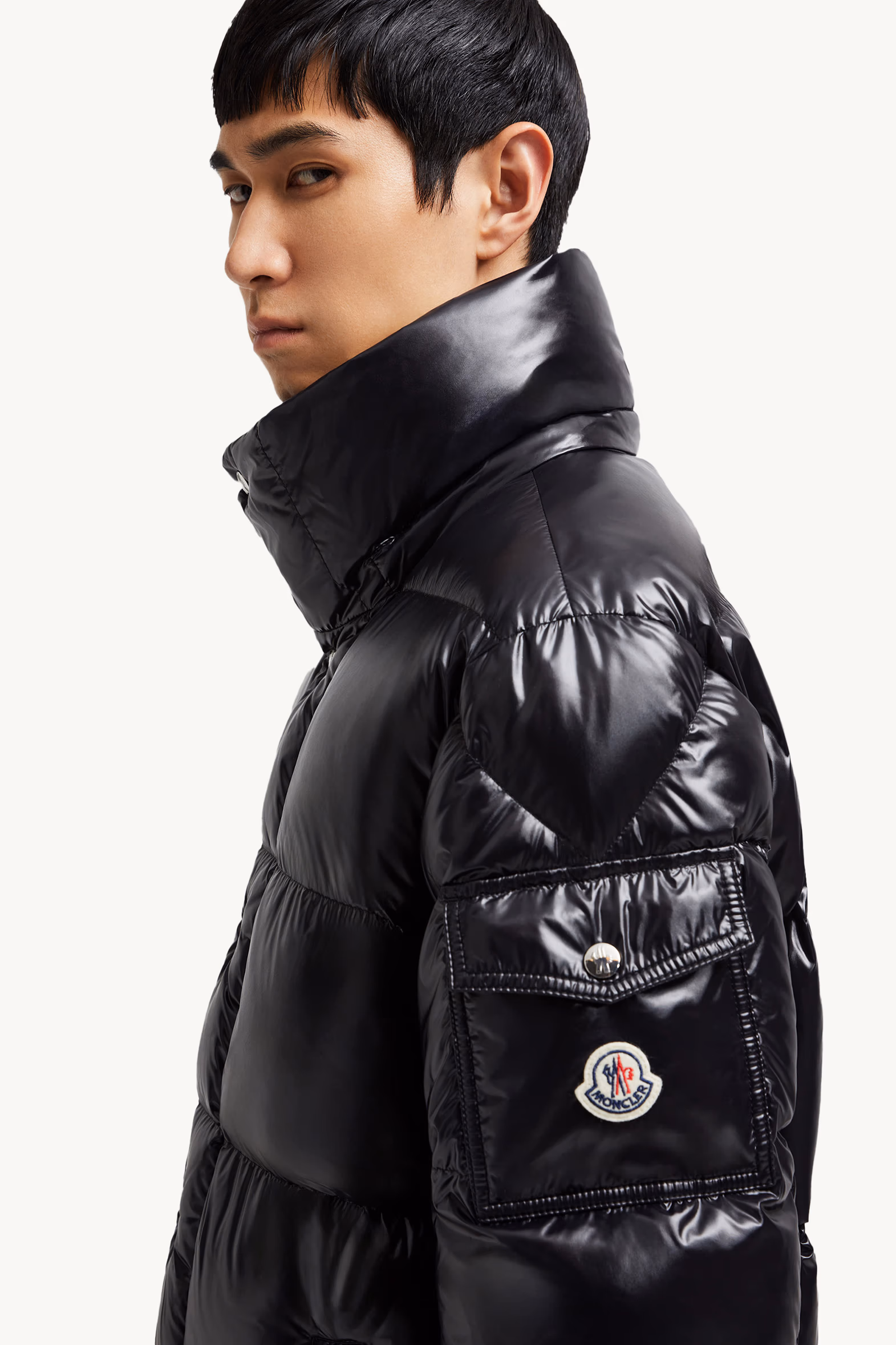 Hanoverian Hooded Square-Quilted Long Down Jacket Men Black Moncler 4